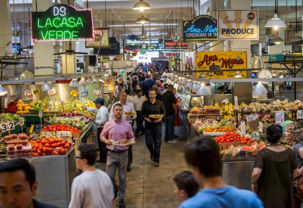 O Grand Central Market, em Los Angeles (Reprodução/Chatham House/Getty Images)