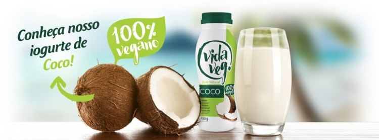 Banner do iogurte de coco da VidaVeg (Divulgação)